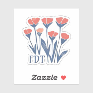 Sticker FDT Floral Wreath Subtle Feminine Boho Anti-Trump
