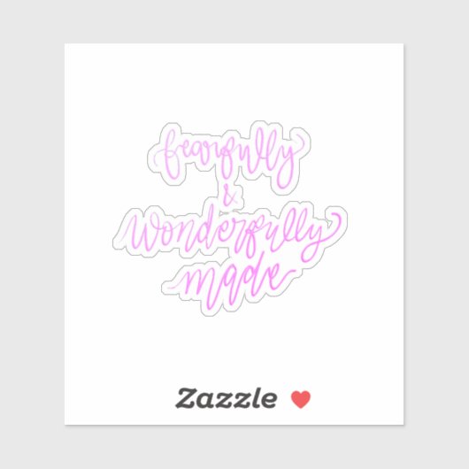 Sticker Fearful & Merveilleusement fait (Feuille)
