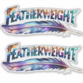 Sticker Featherweight Feather MMA Kick Boxing Gym Love 2pc (Devant)