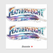 Sticker Featherweight Feather MMA Kick Boxing Gym Love 2pc (Feuille)