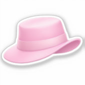 Sticker Fedora rose Emoji - (Recto)