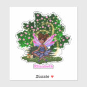 Sticker Fée Afro-Américain nom de la fleur de cerisier (Feuille)