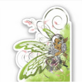 Sticker Fée et flore afro-américaines (Devant)