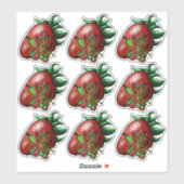 Sticker Fée et fraise afro-américaines (Feuille)