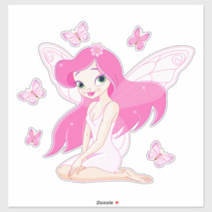 Sticker Fée et papillons