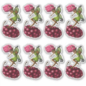 Sticker Fée et raisin afro-américains (Devant)