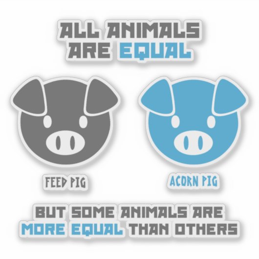 Sticker Feed Pig, Acorn (Devant)