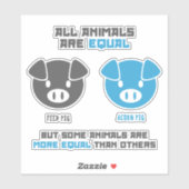 Sticker Feed Pig, Acorn (Feuille)