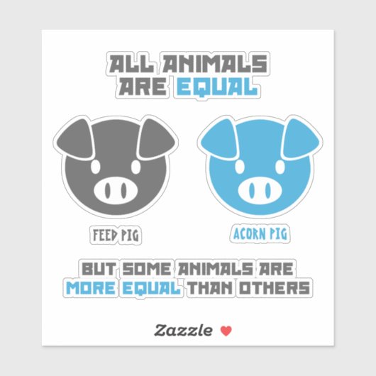 Sticker Feed Pig, Acorn  (Feuille)