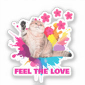 Sticker Feel the Love Beautiful Design (Recto)