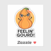 Sticker Feelin Gourd Funny Veggie Pun (Feuille)