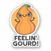 Sticker Feelin Gourd Funny Veggie Pun (Devant)