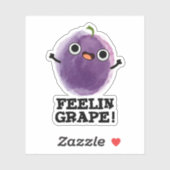 Sticker Feelin Graphe Drôle Fruit Pun (Feuille)