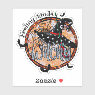 Sticker Feeling Kinda Witchy - Casquette de sorcière Hallo