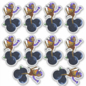 Sticker Fées et bleuets afro-américains (Devant)