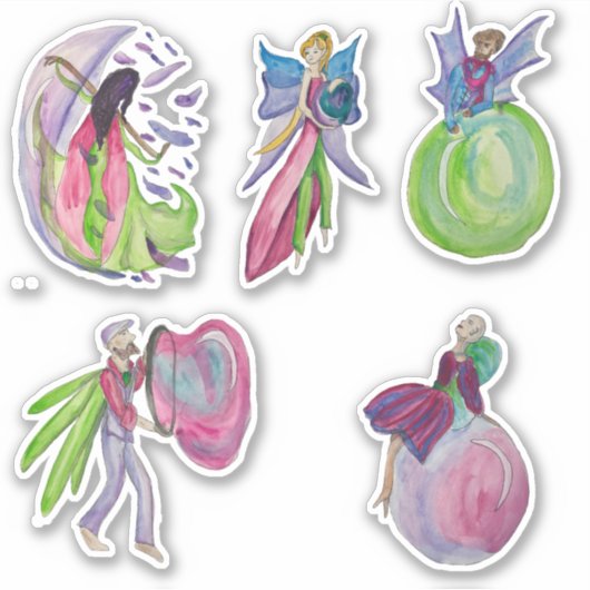 Sticker Fées et bulles (Devant)