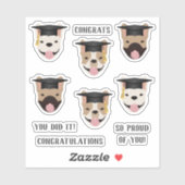 Sticker Félicitations Bulldogs français (Feuille)