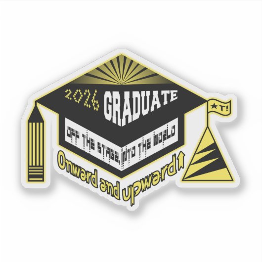 Sticker Félicitations, diplômé de 2026 ! (Devant)