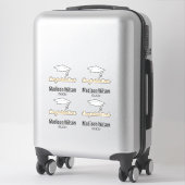 Sticker Félicitations Graduate Name Black White and Gold (Sur valise)