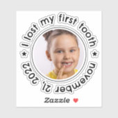 Sticker Félicitations pour la première dent perdue de l'en (Feuille)