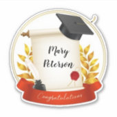 Sticker Félicitations pour votre nom (Devant)