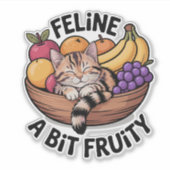 Sticker Feline a Bit Fruity - Cozy Cat (Devant)