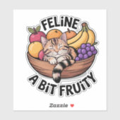 Sticker Feline a Bit Fruity - Cozy Cat (Feuille)