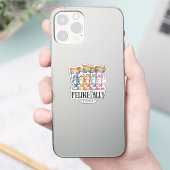 Sticker Feline Ally - Rainbow Cat LGBTQ Pride (Téléphone)