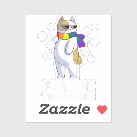Sticker Feline Le Chat Gay pride Purride LGBT (Feuille)