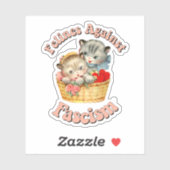 Sticker Felines contre le fascisme (Feuille)