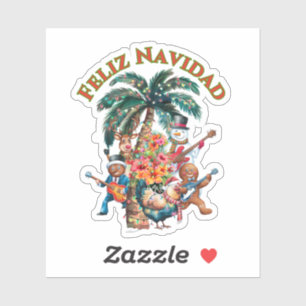 Sticker Feliz Navidad Chicken et la Gang
