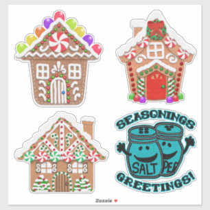Sticker Felt Look Gingerbread Maisons   Style d'applicatio