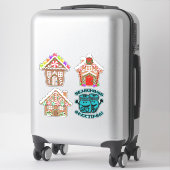 Sticker Felt Look Gingerbread Maisons | Style d'applicatio (Sur valise)