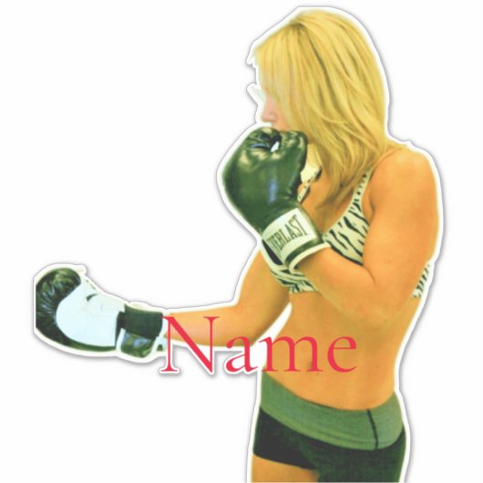 Sticker Female Fitness Model boxing Thunder_Cove (Devant)