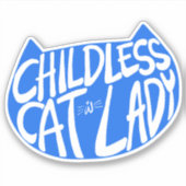 Sticker Femme au chat sans enfant (Devant)