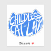 Sticker Femme au chat sans enfant (Feuille)