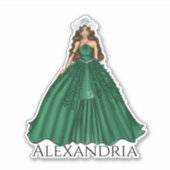 Sticker Femme Capricorne Déesse Nom personnalisé (Devant)