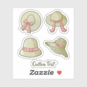 Sticker Femme Casquette d'été Jaune (Feuille)