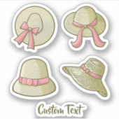 Sticker Femme Casquette d'été Jaune (Devant)