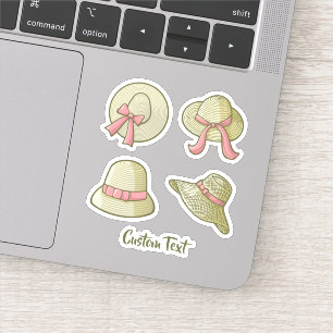 Sticker Femme Casquette d'été Jaune