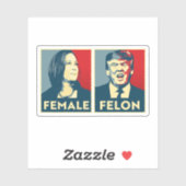 Sticker Femme contre Felon (Feuille)