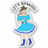 Sticker Femme dansante carré (Recto)