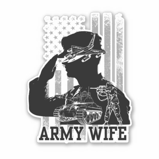 Sticker Femme de l'armée (Devant)