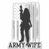 Sticker Femme de l'armée (Devant)