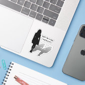 Sticker Femme disparue Femme Silhouette (Ordinateur portable avec iPhone)
