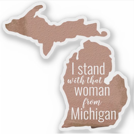 Sticker Femme Du Michigan Copper Silhouette State (Devant)