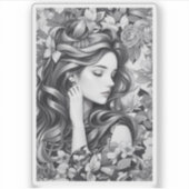 Sticker Femme endormie (Devant)
