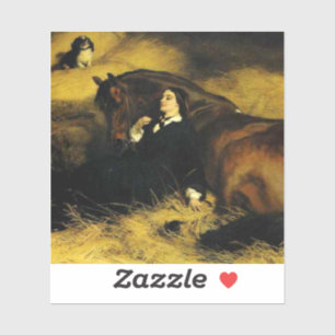 Sticker Femme et Cheval