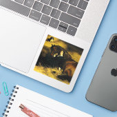 Sticker Femme et Cheval (Ordinateur portable avec iPhone)