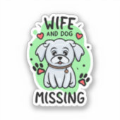 Sticker Femme et chien disparus (Recto)